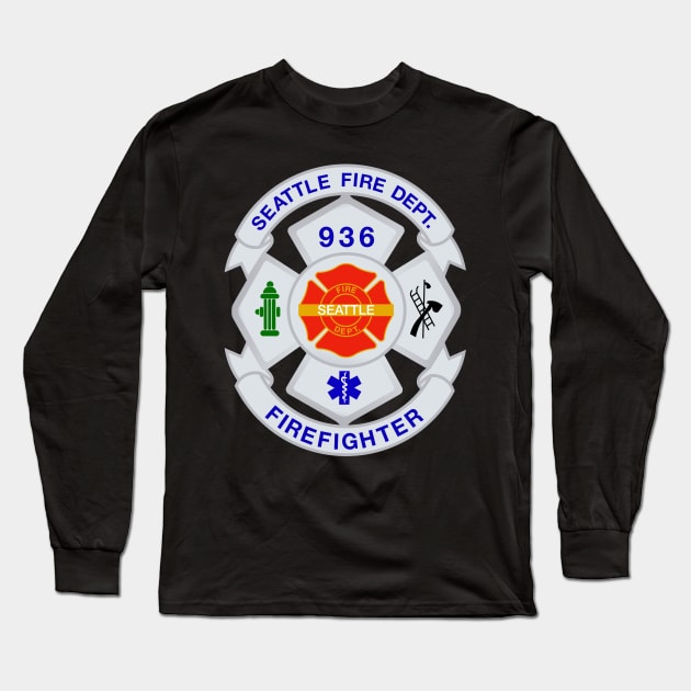 STATION 19 - BEN WARREN - BADGE Long Sleeve T-Shirt by emilybraz7